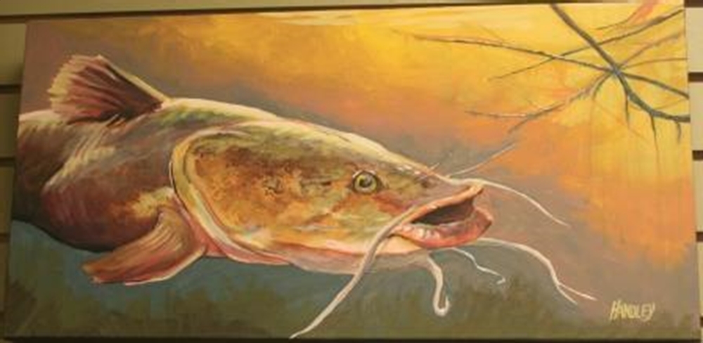 1000x488 Flathead Catfish Art - Flathead Catfish Painting