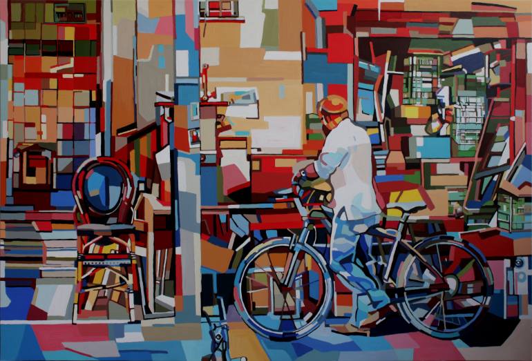 770x523 Saatchi Art At The Flea Market Painting By Noemi Safir - Flea Market Painting