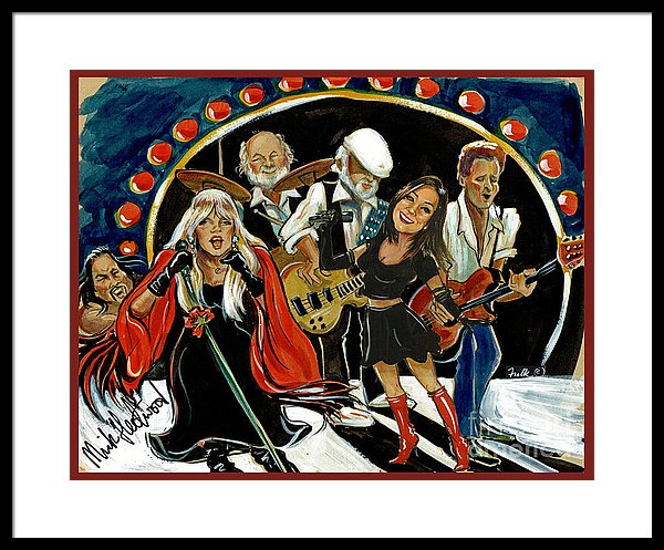 600x497 Singing With Fleetwood Mac Framed Print By Karen Fulk - Fleetwood Mac Painting