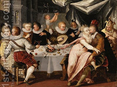 400x298 A Merry Company - Flemish School Of Painting