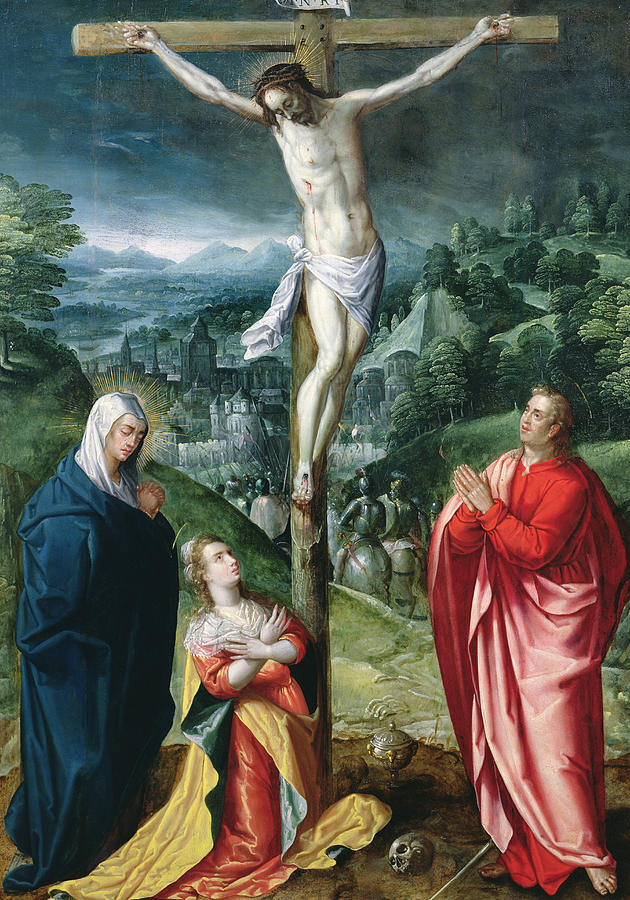 630x900 The Crucifixion Painting By Flemish School - Flemish School Of Painting