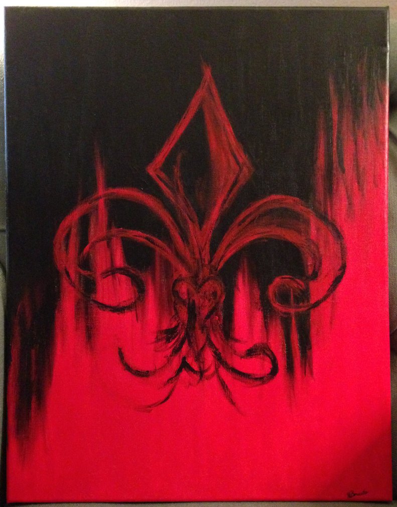 791x1010 Fleur De Lis Painting By Mistrnob - Fleur De Lis Painting