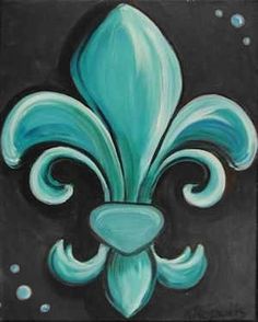 236x294 Fleur De Lis Paint This, Just In Different Colors Canvas - Fleur De Lis Painting