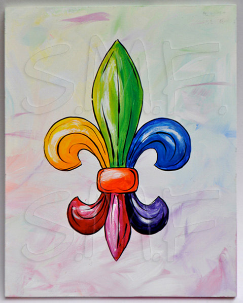479x598 Fleur De Lis Painting - Fleur De Lis Painting