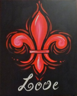 258x320 Fleur De Love - Fleur De Lis Painting