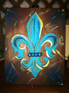 236x315 Swirly Monogram Fleur De Lis - Fleur De Lis Painting