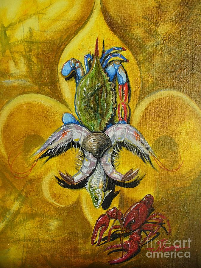 675x900 Fleur De Lis Painting By Theon Guillory - Fleur Painting