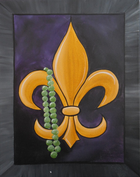 596x750 Fleur De Lis - Fleur Painting