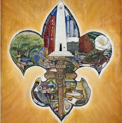 400x403 Jose Balli Jewelry. St. Bernard Fleur De Lis - Fleur Painting