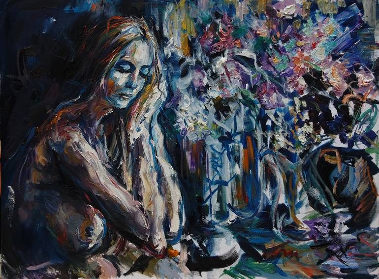 770x567 Saatchi Art Fleur Painting By Natasha Kamburova - Fleur Painting