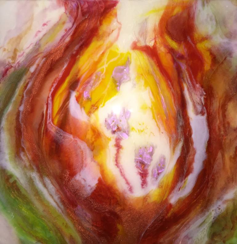 770x793 Saatchi Art La Fleur Painting By Linda L Toews - Fleur Painting