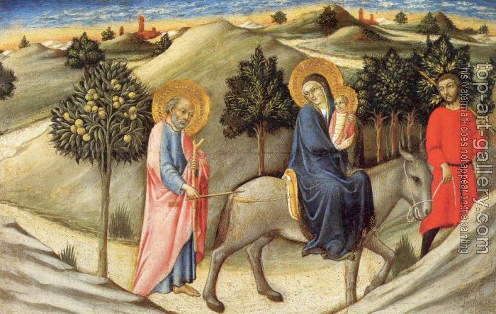 700x443 The Flight Into Egypt By Sano Di Pietro Oil Painting Reproduction - Flight Into Egypt Painting
