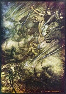 225x320 Ride Of The Valkyries - Flight Of The Valkyries Painting