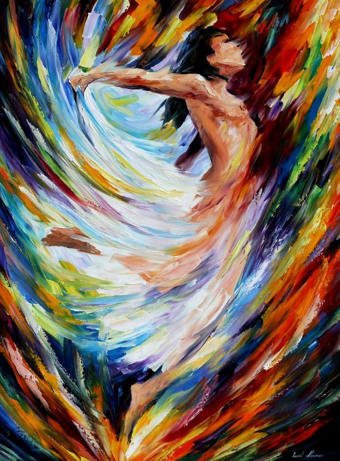 693x937 Angel Flight Palette Knife Oil Painting On Canvas By Leonid Afremov - Flight Painting