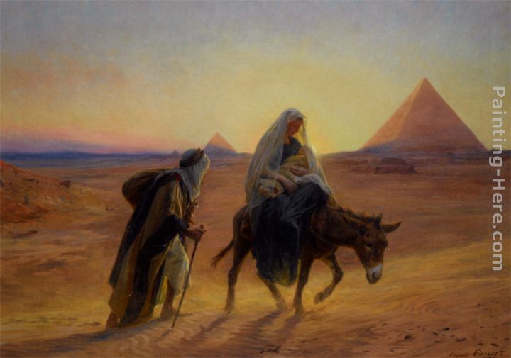 720x505 Eugene Alexis Girardet Flight Into Egypt Painting Anysize 50% Off - Flight Painting