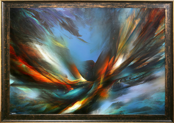 600x427 Leonardo Nierman Painting - Flight Painting
