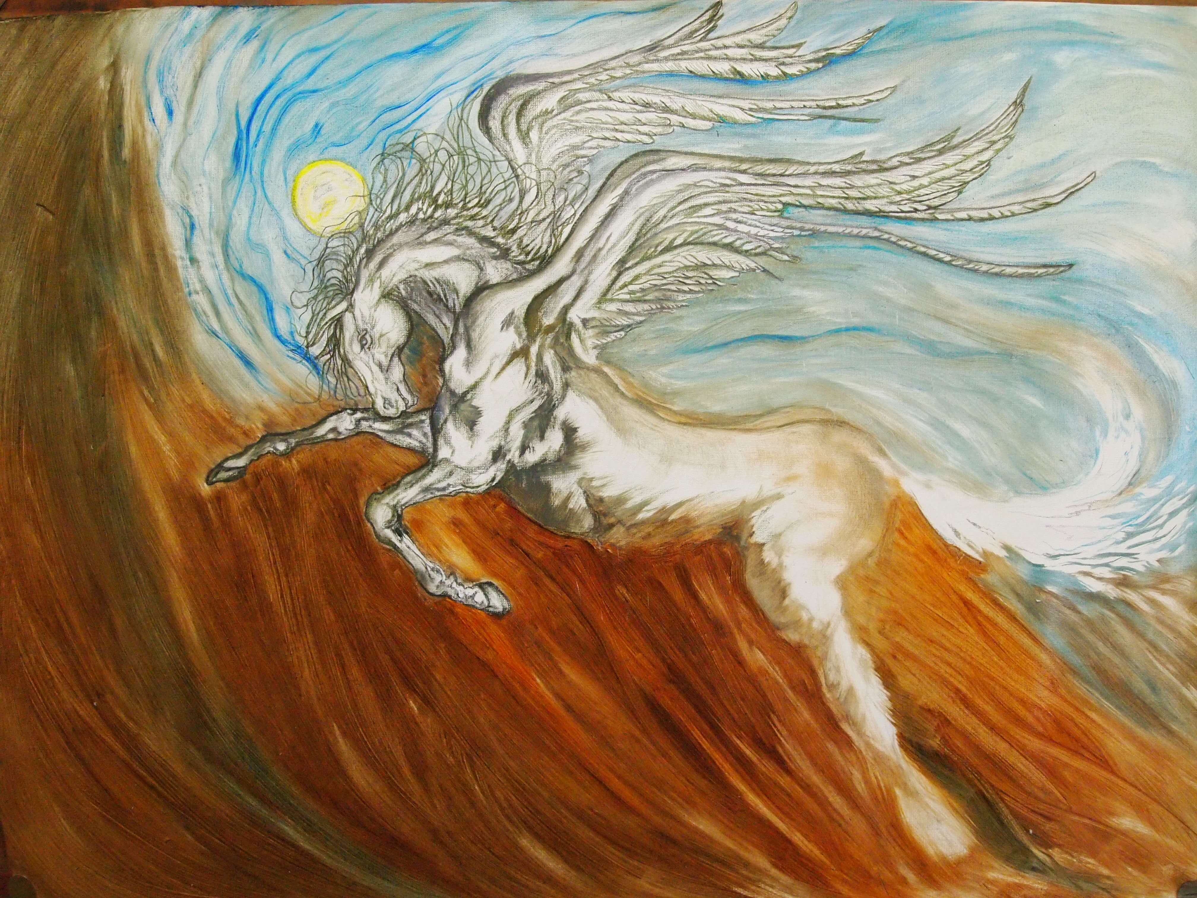 4032x3024 Vishal Ramaiya Abstract Horse Paintings - Flight Painting