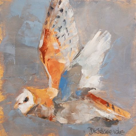 475x475 Barn Owl In Flight - Flight Painting