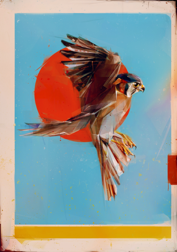 600x855 Dynamic Paintings Of Birds Capture The Essence Of Flight - Flight Painting
