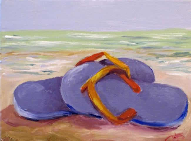 Flip Flop Canvas Painting at PaintingValley.com | Explore collection of ...