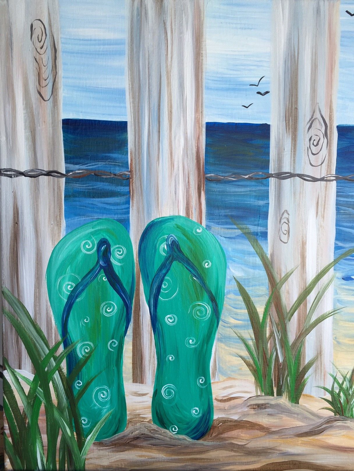 1216x1616 Flip Flop Canvas Paintings - Flip Flop Canvas Painting