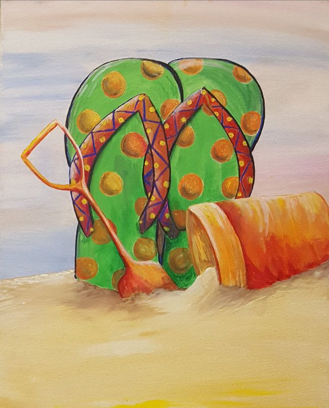 645x800 Flip Flops - Flip Flop Painting