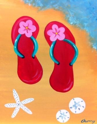 336x430 Cute For Kids Painting Inspirations Paintings - Flip Flop Painting