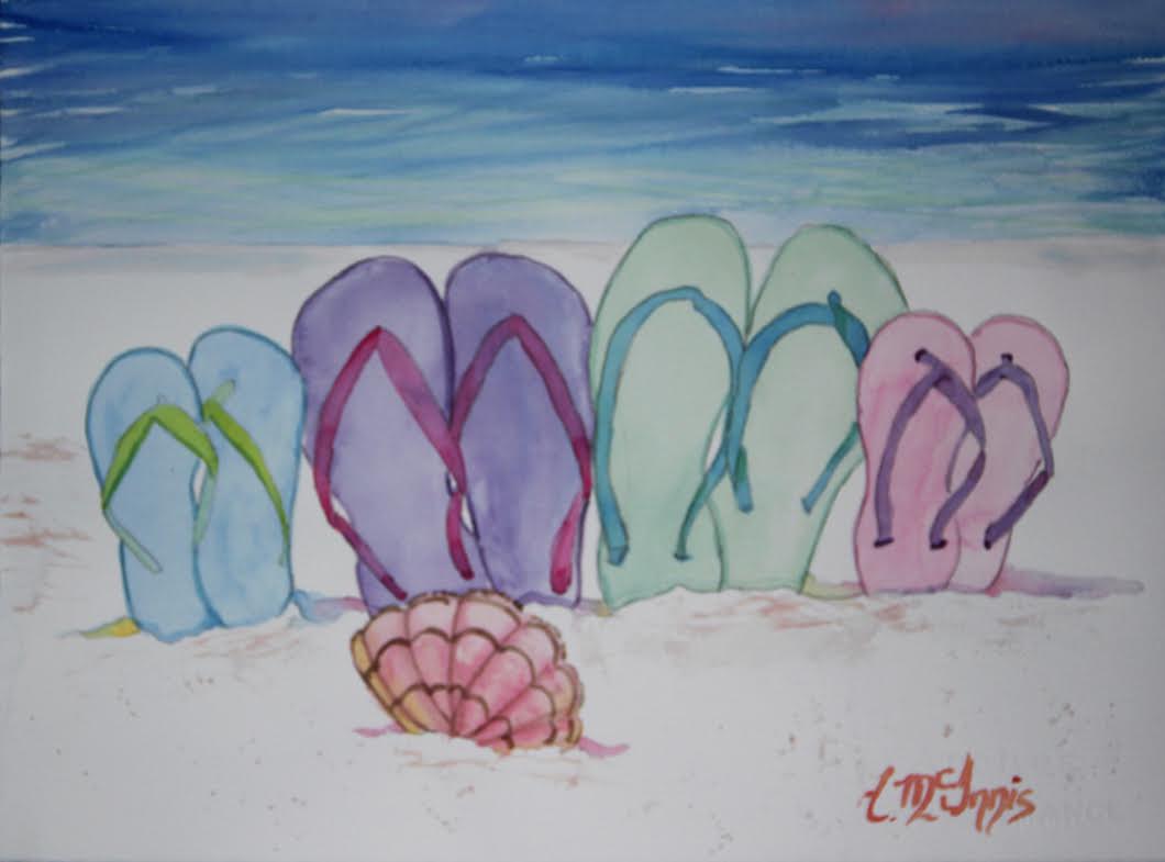 1060x785 Flip Flop Family Painting Party Tues 7 Jun 630 Pm In Niceville - Flip Flop Painting