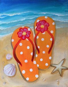 236x300 Flip Flop Paintings - Flip Flop Painting