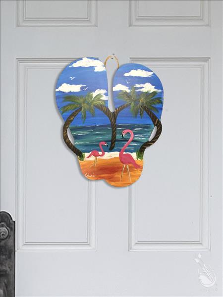 450x600 Flamingo Flip Flop Cutout - Flip Flop Painting