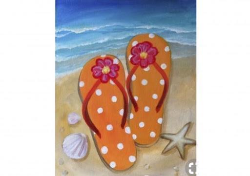512x361 Flip Flop Painting - Flip Flop Painting