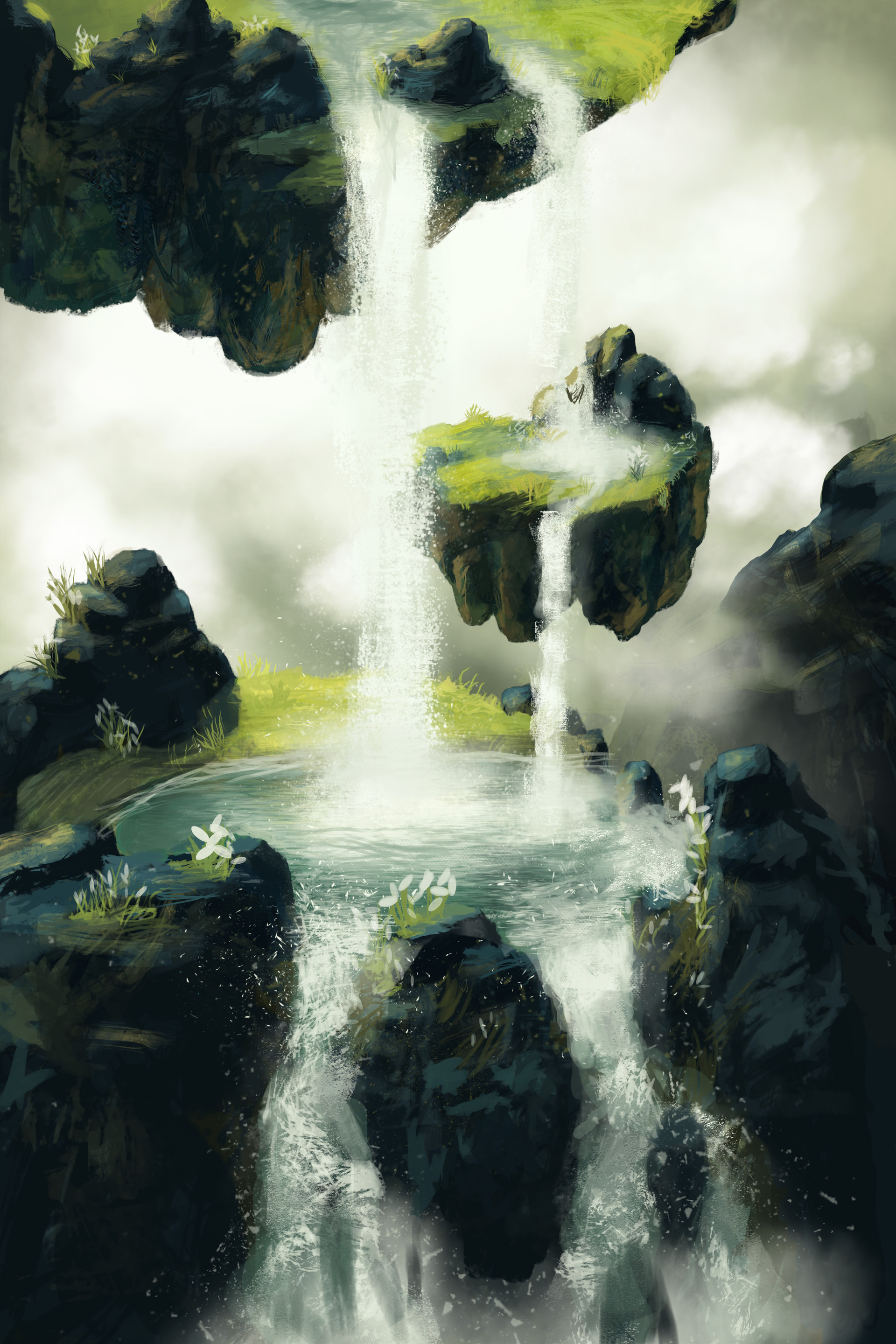 1920x2880 Nathanael M - Floating Island Painting