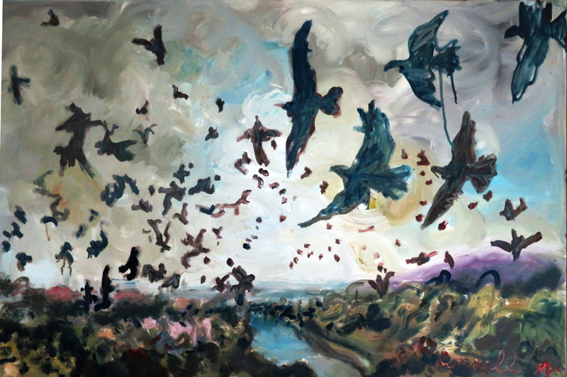 800x532 Chuck Connelly - Flock Of Birds Painting