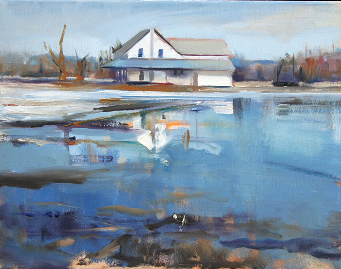 700x552 Fred Lower Paintings Vermont Art Guide - Flood Painting
