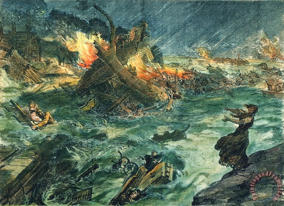 960x695 Others Johnstown Flood, 1889 Painting - Flood Painting