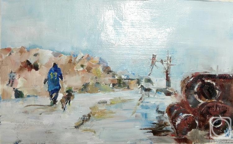 750x465 Painting Of The River, Gate. Square Buy On Artnow.ru - Flood Plain Painting