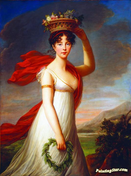 535x720 Julie Nigris As Flora, Roman Goddess Of Flowers Artwork By - Flora Painting