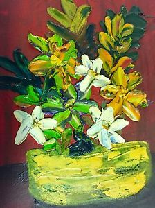 224x300 Morris Katz Listed Artist Impasto Technique Floral Oil Painting 9 - Floral Oil Painting