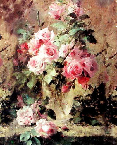 400x495 Oil Paintings Frames - Floral Oil Painting