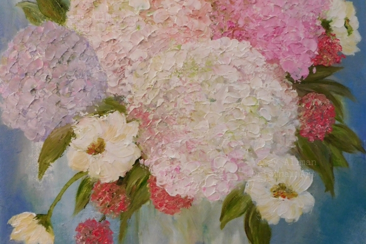 745x497 Spring Flower Oil Painting, Floral Oil Painting Kenzie's Cottage - Floral Oil Painting