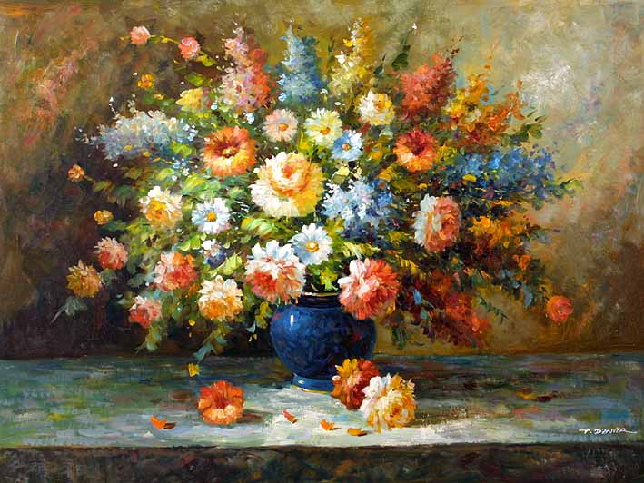 709x532 Floral Impression,oil Painting Of Flowers,oil Painting Of Flowers - Floral Oil Painting