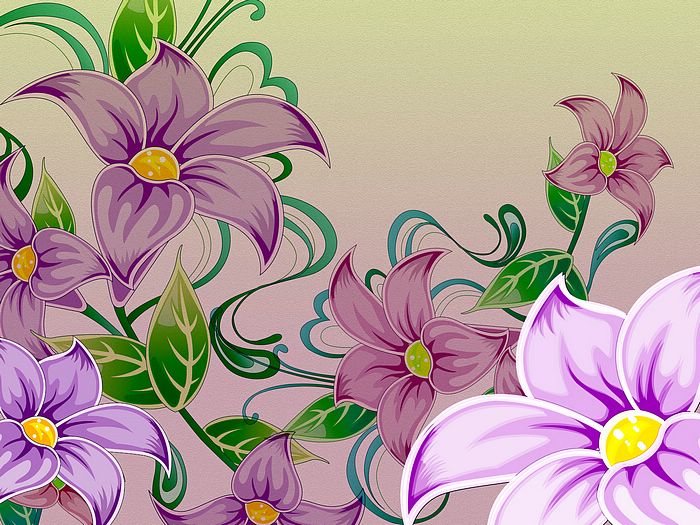 700x525 Floral Art Flower Paintings Design - Floral Painting Designs