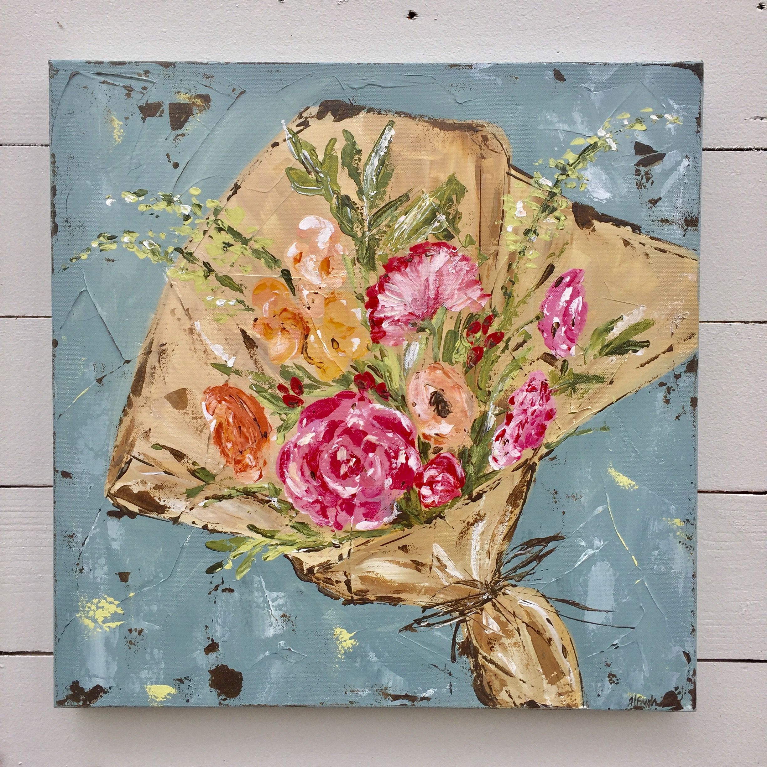 2448x2448 Floral Painting By Haley Bush Floral Art Paintings - Floral Painting Designs