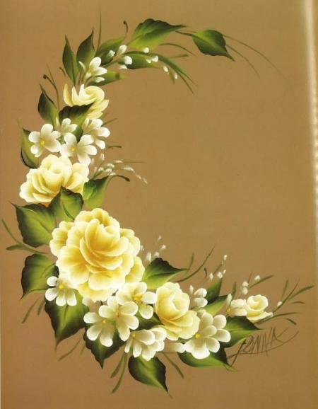450x578 Donna Dewberry Flowers Painting Heres An Example Of A Painted - Floral Painting Designs