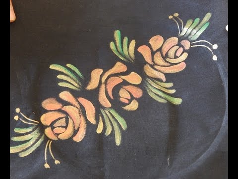 480x360 Fabric Painting Easy Way To Make Flower Design In Cushion Or Pilow - Floral Pattern Painting