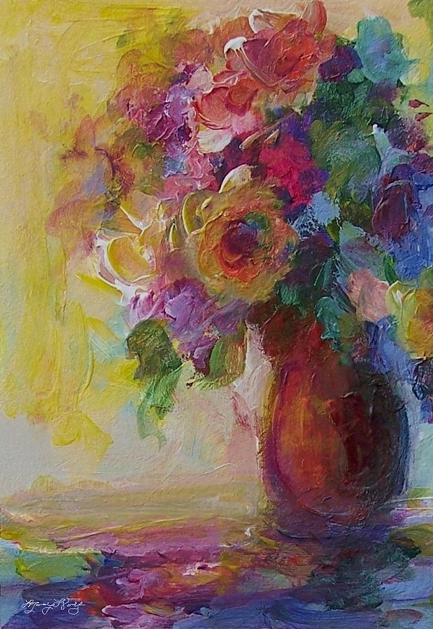 619x900 Floral Still Life Painting By Mary Wolf - Floral Still Life Painting