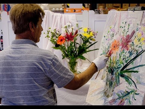 480x360 Floral Still Life In Oils Pir Tareen - Floral Still Life Painting