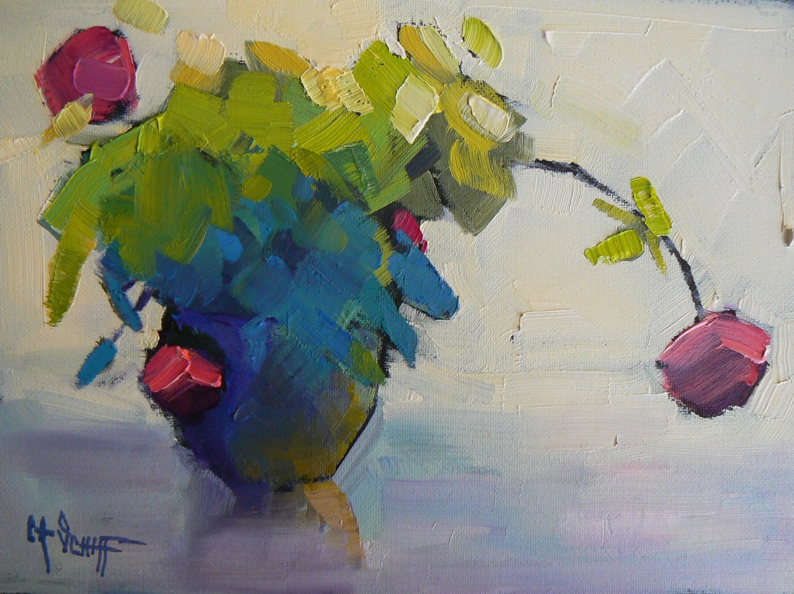 1135x849 Palette Knife Painters, International Small Floral Still Life - Floral Still Life Painting