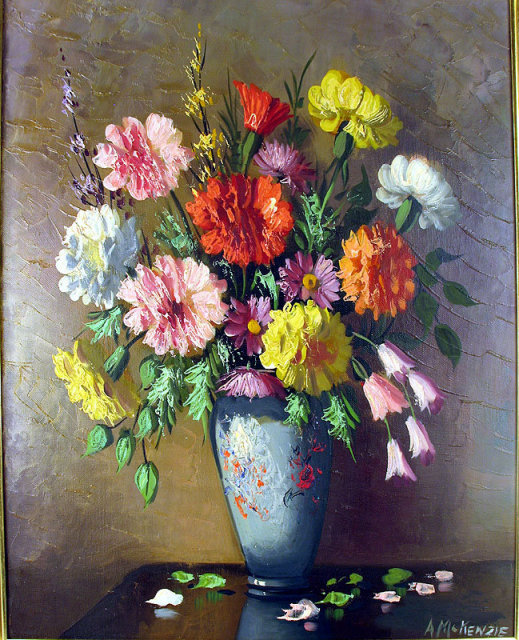 519x640 Antiques, Art, Vintage - Floral Still Life Painting
