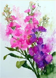 217x300 Gallery Wrap Watercolors - Floral Watercolor Painting